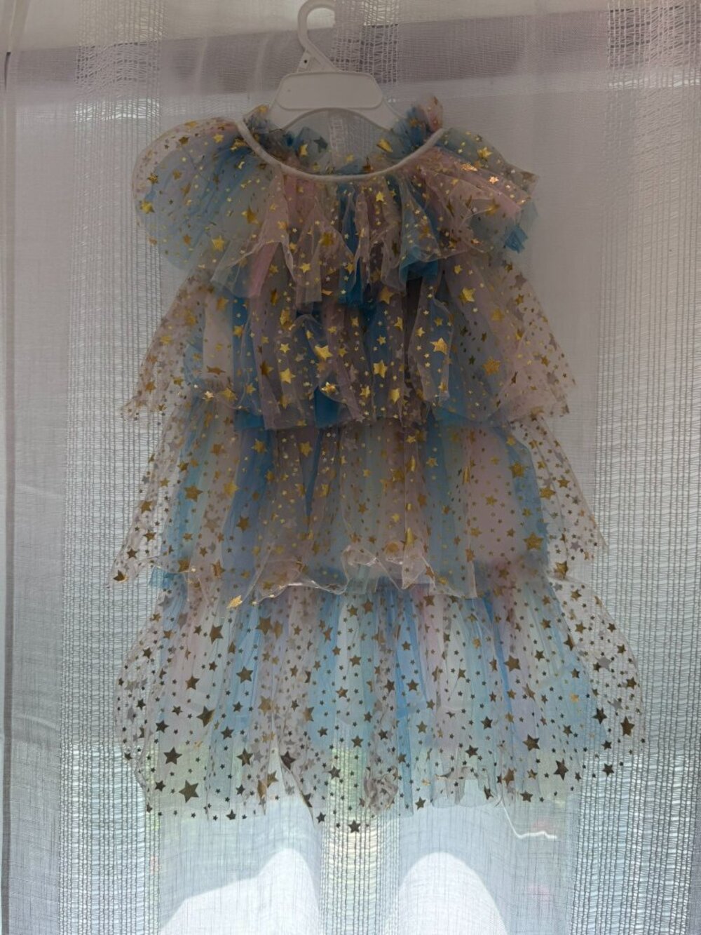 Lola + The Boys Star Mesh Ruffle Dress — Size 5/6